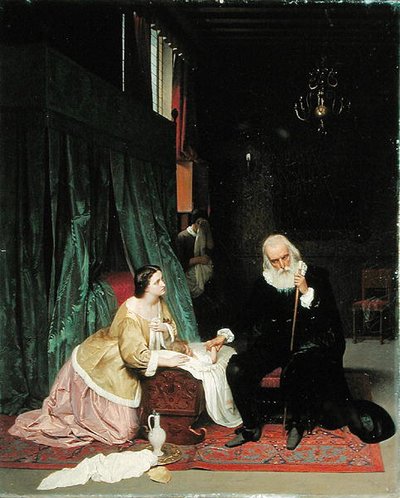 Visita del dottore, 1859 da Gustav Jakovlevich Budkovsky