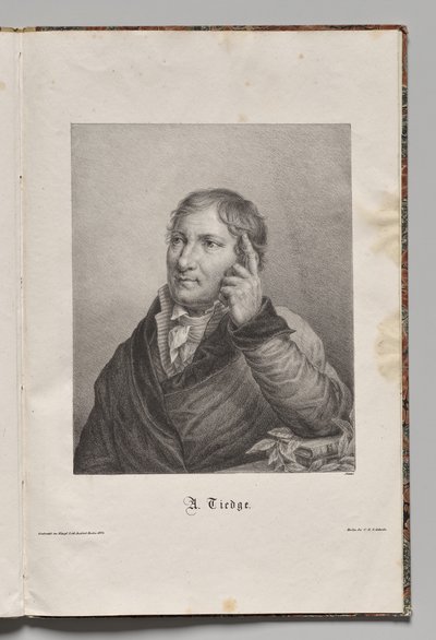 Autori famosi della Germania: Ritratto di Chrisoph August Tiedge da Gustav Karl Friedrich Luderitz