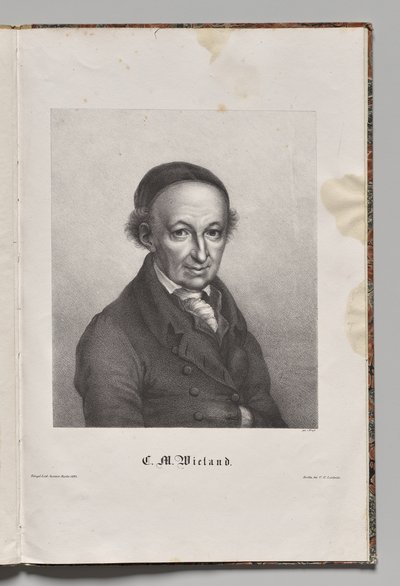 Autori famosi della Germania: Ritratto di Christopher Martin Wieland da Gustav Karl Friedrich Luderitz