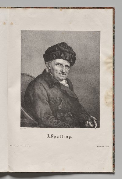 Famosi autori tedeschi: Ritratto di Johann Joachim Spalding da Gustav Karl Friedrich Luderitz