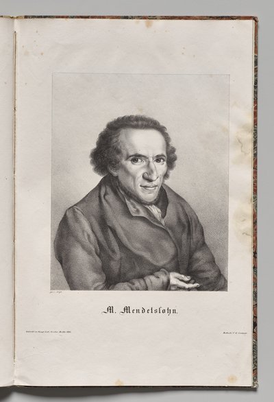 Famosi autori tedeschi: Ritratto di Moses Mendelssohn da Gustav Karl Friedrich Luderitz