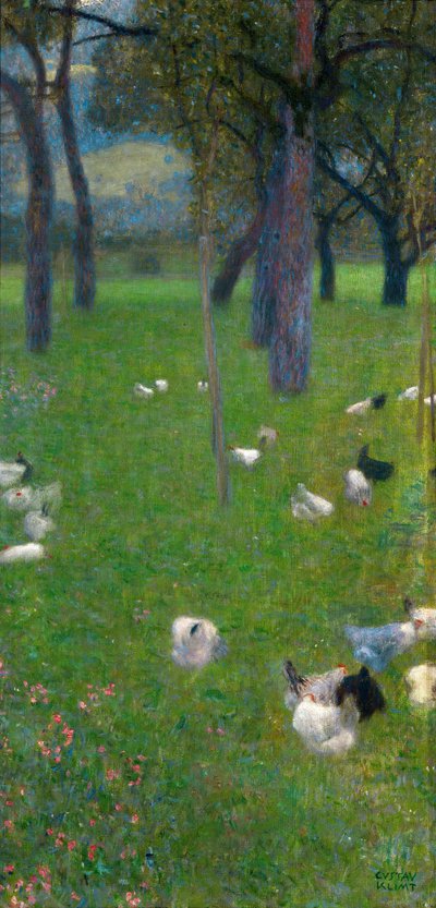 Dopo la pioggia Giardino con galline a Sant