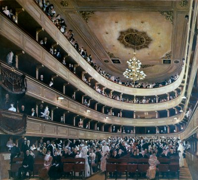 Auditorium nel Vecchio Burgtheater, Vienna, 1888 da Gustav Klimt