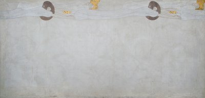 Beethovenfries: Il desiderio di felicità - Pannello 2, parete lunga sinistra da Gustav Klimt