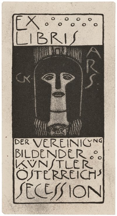 Ex libris da Ver Sacrum, pubblicato 1898-99 da Gerlach, Schenk e Seeman da Gustav Klimt
