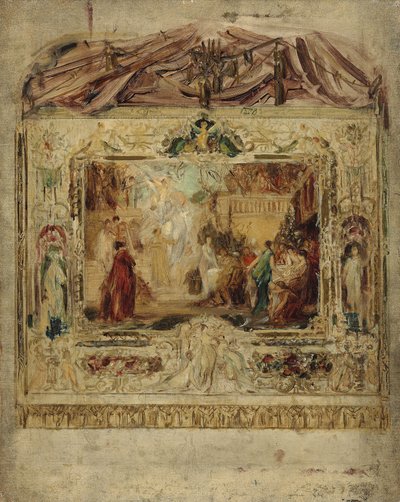 Progetto per un sipario teatrale, c.1883-85 da Gustav Klimt
