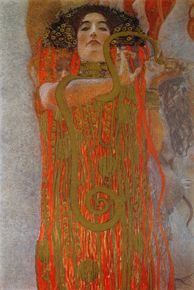 Igea, 1900-7 (dettaglio da Medicina) da Gustav Klimt