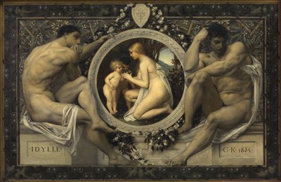 Idillio (Modello per: Gerlach & Schenk, Allegorie ed emblemi, n. 75) da Gustav Klimt