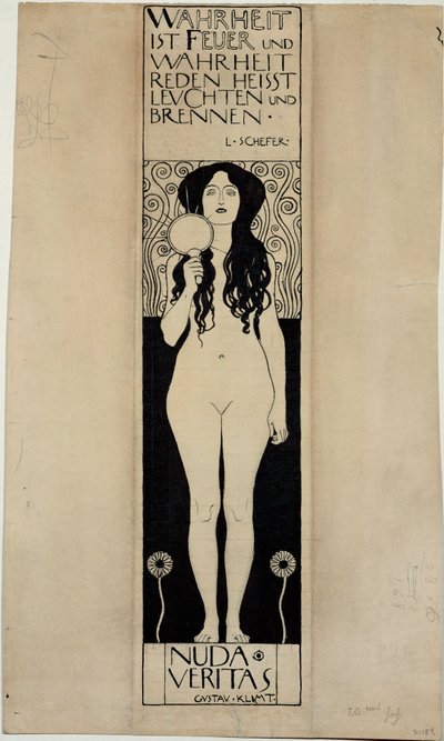 Nuda Veritas, studio per un successivo dipinto a olio da Gustav Klimt