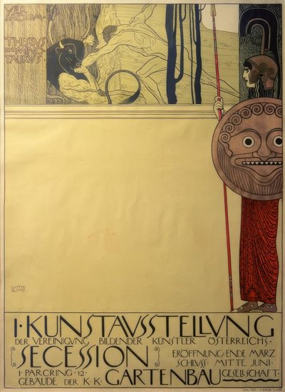 Manifesto per la I. Esposizione della Secessione (censurato) da Gustav Klimt
