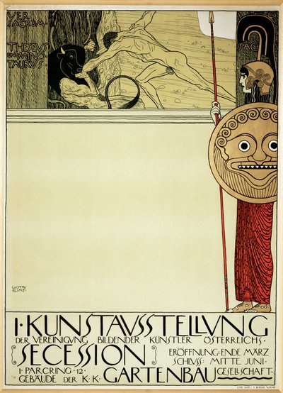 Manifesto per la prima mostra della Secessione (poster) da Gustav Klimt