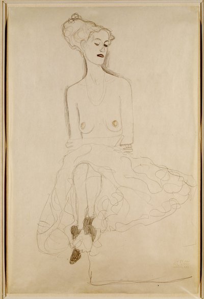 Donna seduta, 1908 da Gustav Klimt
