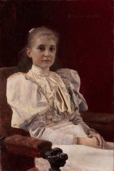 Giovane ragazza seduta da Gustav Klimt