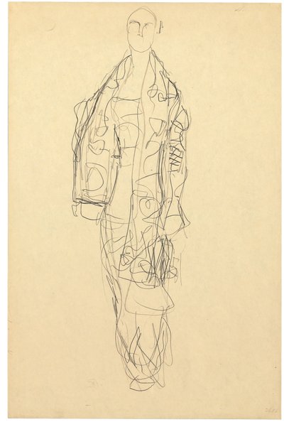Signora in piedi con mantello, c.1914-16 da Gustav Klimt