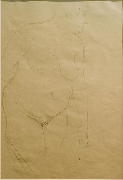 Nudo femminile in piedi, leggermente a destra (Studio) da Gustav Klimt
