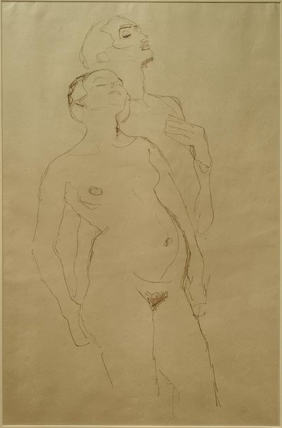 Coppia innamorata in piedi (studio per Adamo ed Eva) da Gustav Klimt