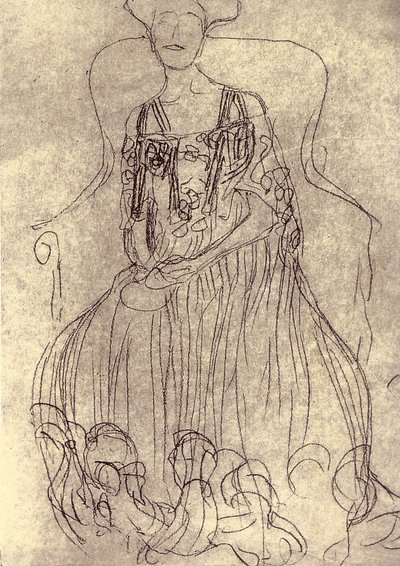 Studio per il dipinto Ritratto di Adele Bloch-Bauer I da Gustav Klimt