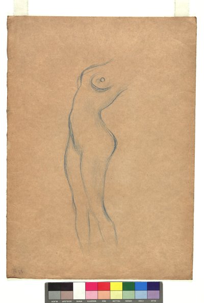 Studie zu einem stehenden weiblichen Akt nach links da Gustav Klimt