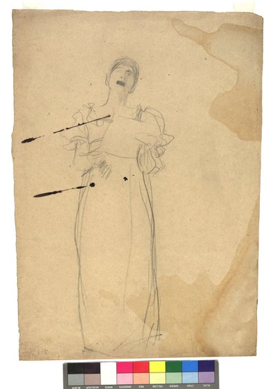 Studie zu einer stehenden Sängerin da Gustav Klimt