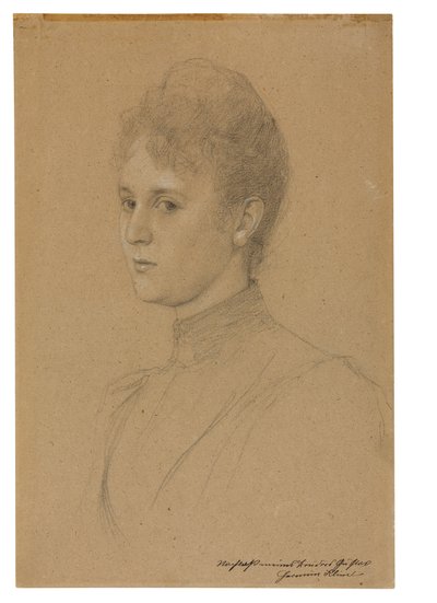 Studio per un ritratto (Mrs. Heymann?), c.1892 da Gustav Klimt