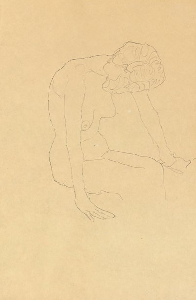 Studio di un nudo femminile da Gustav Klimt