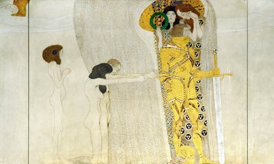 Il fregio di Beethoven, dettaglio: Cavaliere in armatura splendente, 1902 da Gustav Klimt