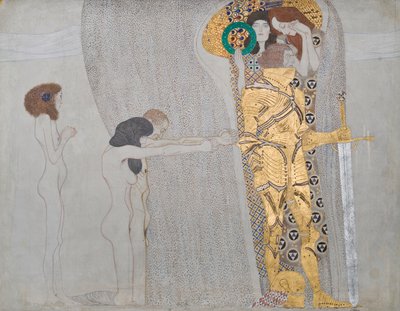 Il desiderio di felicità, dal Fregio di Beethoven, 1902 da Gustav Klimt