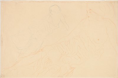 Due studi di una donna sdraiata, 1913 da Gustav Klimt