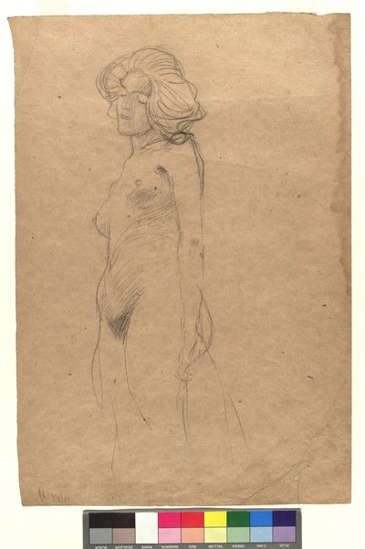 Weiblicher Akt nach links da Gustav Klimt