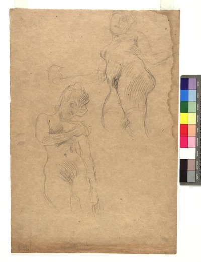 Zwei Studien weiblicher Akte da Gustav Klimt