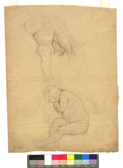 Zwei Studien zu Kinderakten da Gustav Klimt