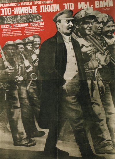 La realtà del nostro programma sono le persone reali: sei tu e io Poster da Gustav Klutsis