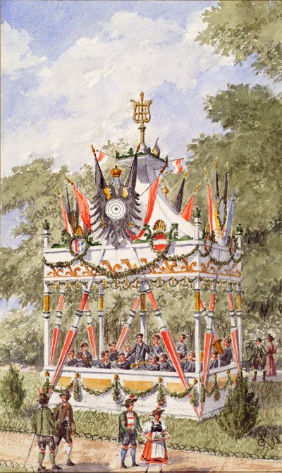 Il padiglione musicale della festa dei tiratori viennesi del 1898 da Gustav Korompay