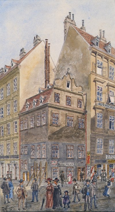 Il Salzgries a Vienna (angolo Tiefer Graben) da Gustav Korompay