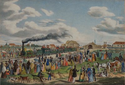 Apertura della ferrovia Monaco-Augusta il 1 settembre 1839, 1839 da Gustav Kraus