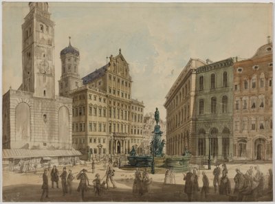 Perlachturm e Municipio di Augusta da Gustav Kraus