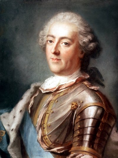 Re francese Luigi XV (1710-1774) re nel 1715-1774 c.740 (pastello) da Gustav Lundberg