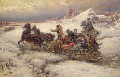 Troika nella neve da Gustav Prucha