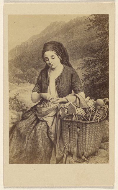 Commerciante di oggetti in legno prodotti nello Harz. [da] Meyerheim. da Gustav Schauer