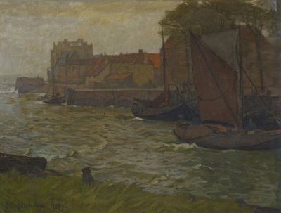 Nel porto di Veere da Gustav Schönleber