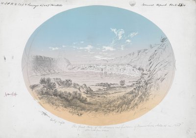 Grandi cascate del fiume Missouri da Gustav Sohon