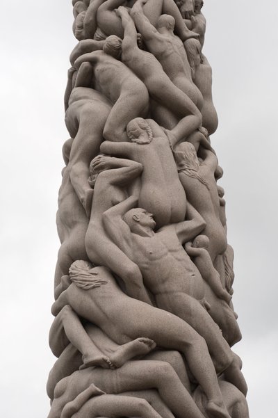 Monolite delle persone, scultura nel Parco Frogner, Oslo, Norvegia (granito) da Gustav Vigeland