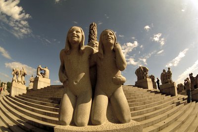 Scultura di Vigeland, Frognerparken, Oslo, Norvegia, Europa da Gustav Vigeland