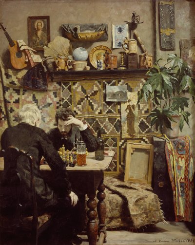 Giocatori di scacchi da Gustav Wentzel