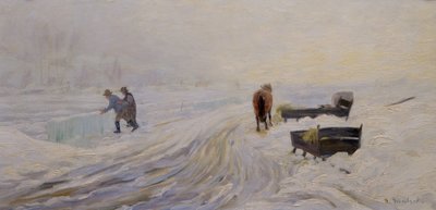 Taglio del ghiaccio a Bondivann da Gustav Wentzel