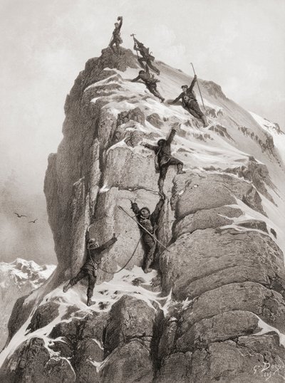 Prima ascensione del Cervino da Gustave (after) Dore