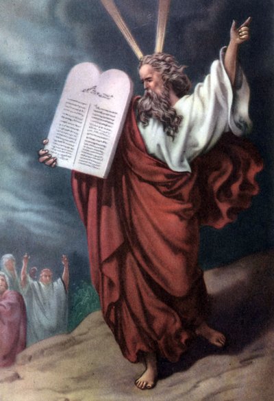 Mosè e le tavole della Legge, c. 1950s da Gustave (after) Dore