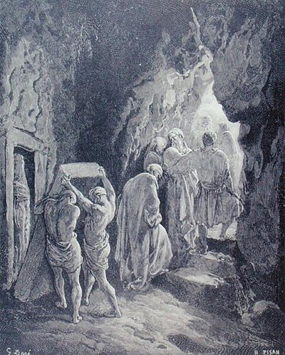 La sepoltura di Sara, inciso da Heliodore Joseph Pisan, c.1868 da Gustave (after) Dore