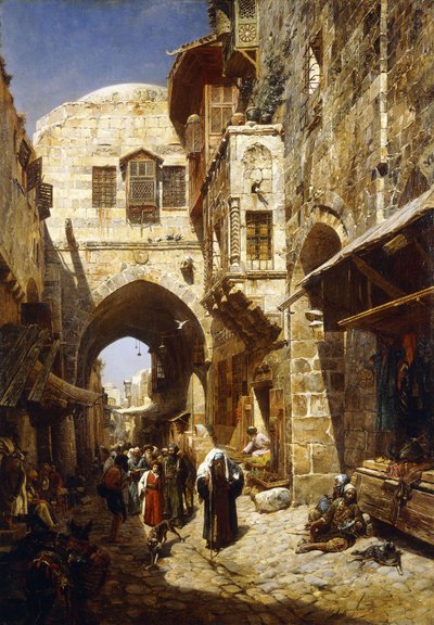 Davidstrasse, Gerusalemme, 1887 da Gustave Bauernfeind