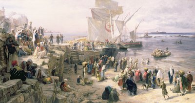 Jaffa, Reclutamento di soldati turchi in Palestina, 1888 da Gustave Bauernfeind